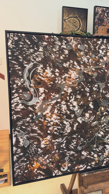 Gwongerella (dancing waters) | NIKITA PERE x WAYLENE CURRIE COLLABORATION | Original Artwork